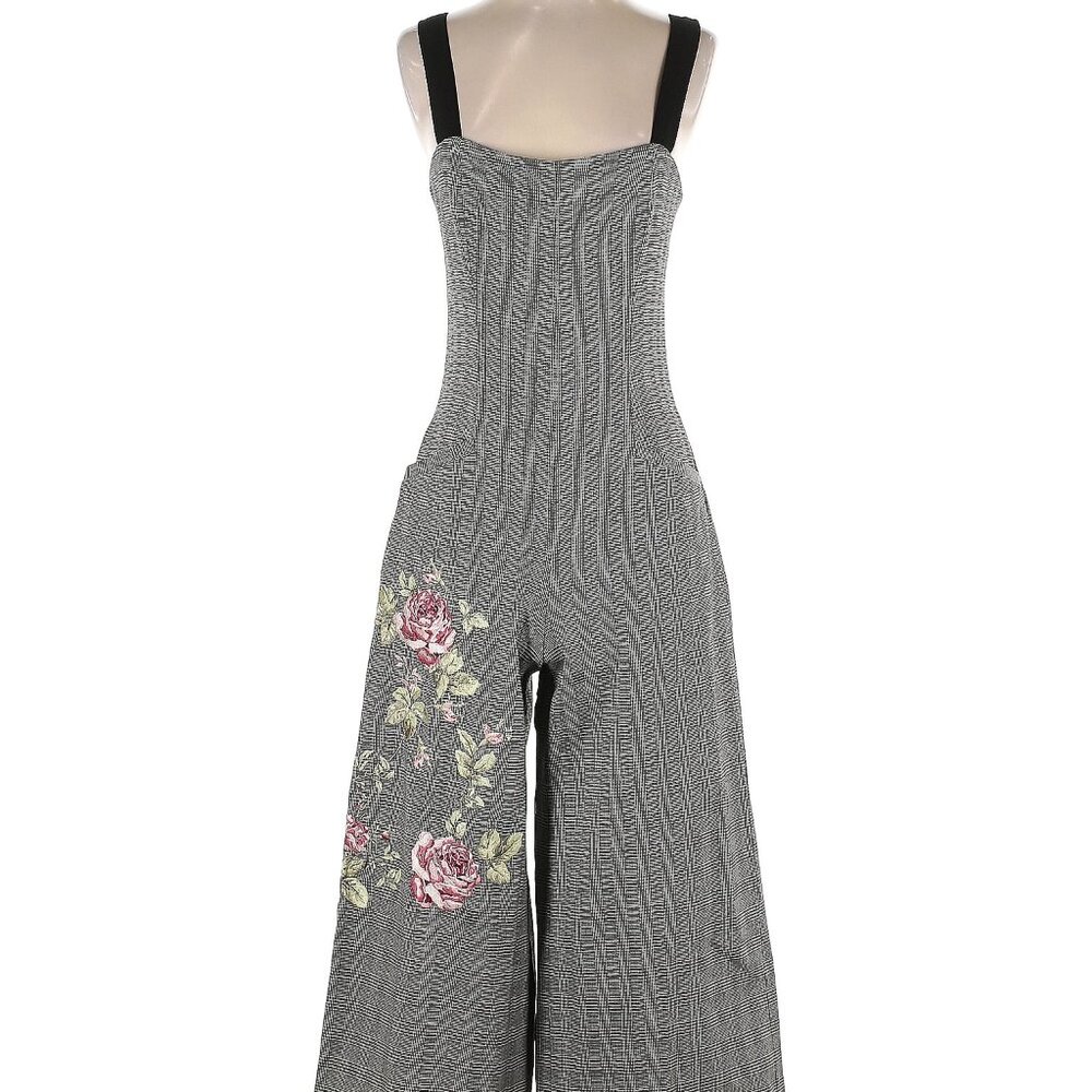 Alexander McQueen Vintage Houndstooth Floral Jumpsuit from 1997 Collection Sz 42